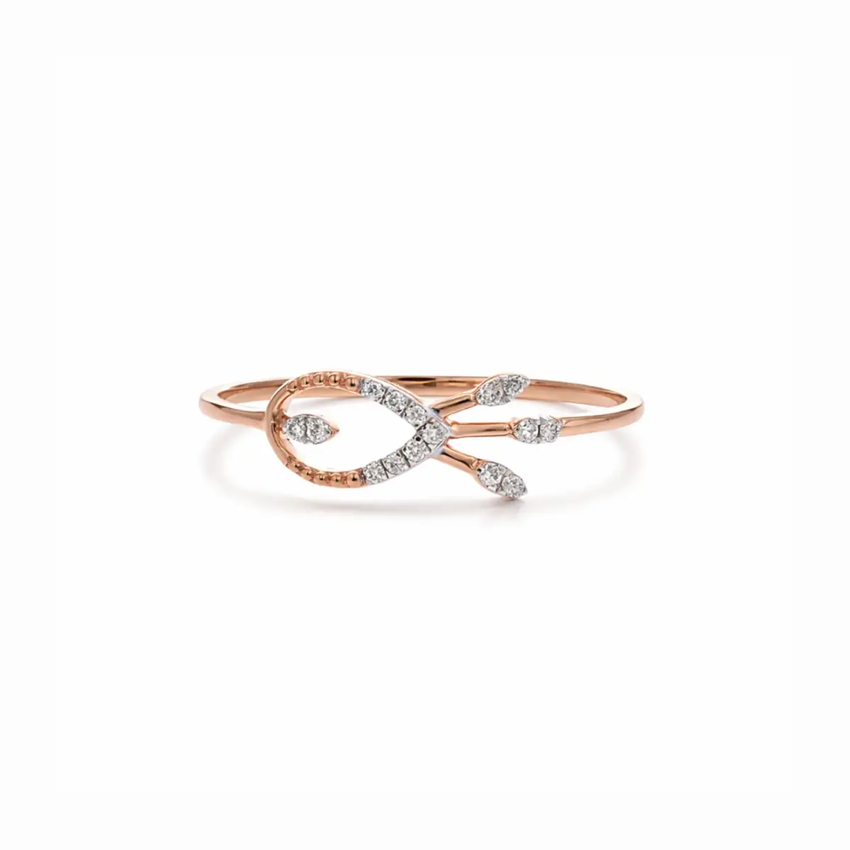 0.05 CT NATURAL DIAMOND WOMENS RING 18K GOLD